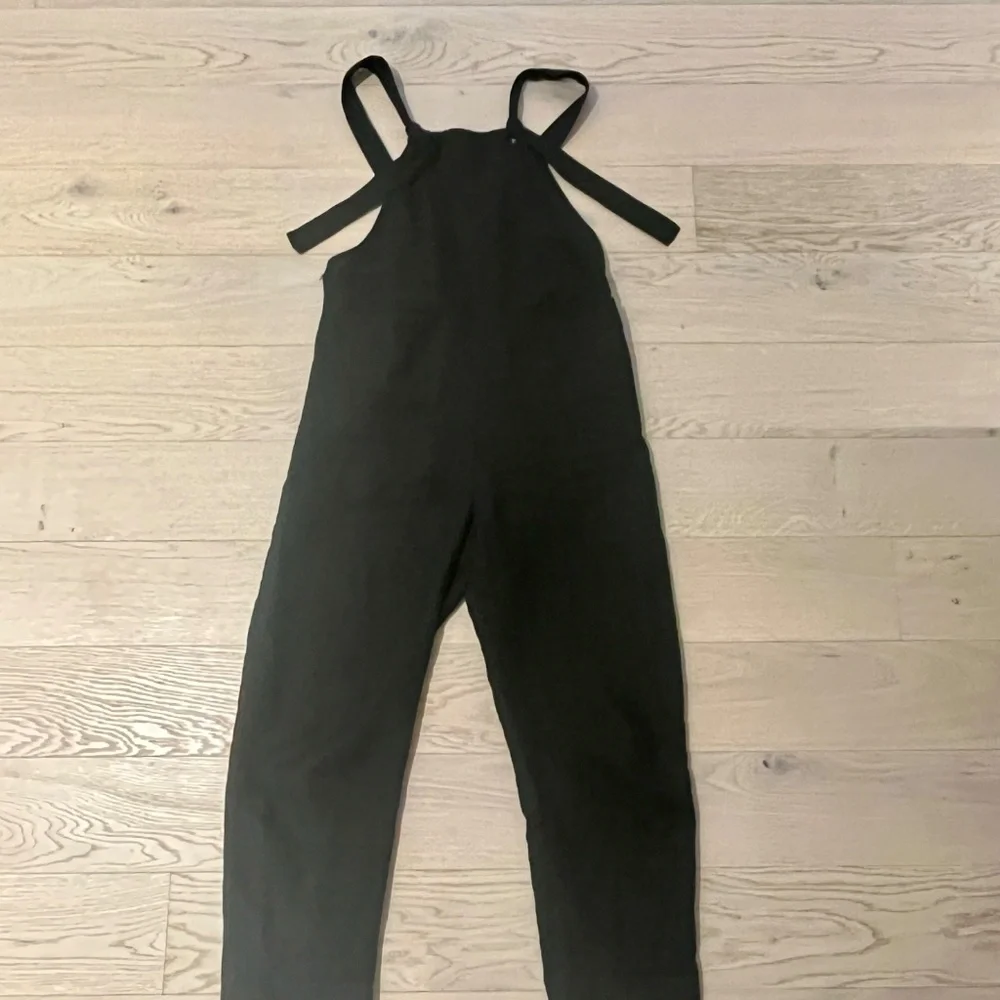 Beaton Black Linen Overalls in Size XS - Picture 3 of 7